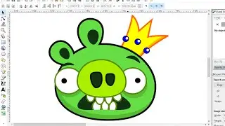 Inkscape Cartoon Tutorial - How To Draw Pig From Angry Birds