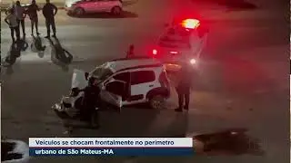 Veículos se chocam frontalmente no perímetro urbano de São Mateus MA
