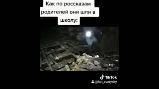 Как по рассказам родителей они шли в школу :