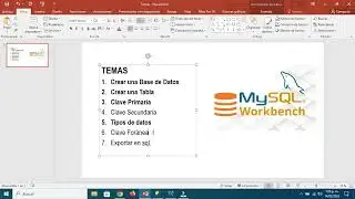 Crear base de datos en MySQL Workbench