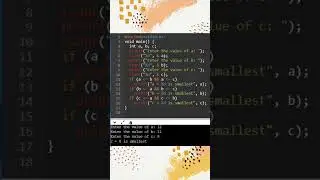 C Program to find Smallest number among three // C programming // C tutorials