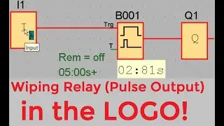Siemens PLC - Wiping Relay (Output Pulse) timer  in the LOGO!