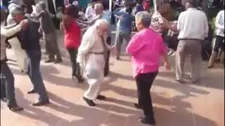 Some old geezer dancing to penis music