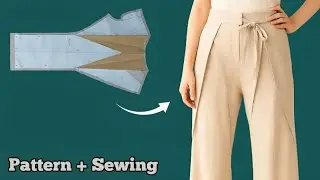 ✅ DIY Pleated Pants Pattern + Sewing | Must-Try Design!