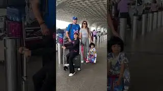 Harbhajan Singh and Geeta Basra with kids spotted at the airport...