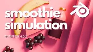 Smoothie simulation - Blender 4.0.2 fluid simulation