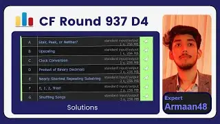 Codeforces round 937 Div 4 | All Solutions | Armaan Dutt