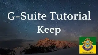 Google G-Suite Tutorial: Keep