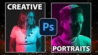 1 CLICK IN PHOTOSHOP, NO GEL LIGHTS NEEDED!! // CREATIVE PORTRAIT IDEAS ON A BUDGET! 💡