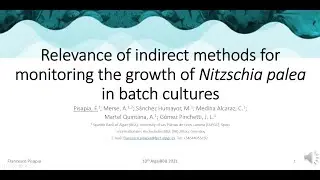 Relevance of indirect methods for monitoring the growth of Nitzschia palea in batch cultures