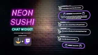 Neon Sushi Chat Widget for StreamElements