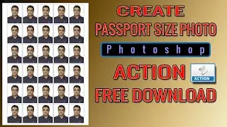 PASSPORT SIZE PHOTO ACTION IN PHOTOSHOP - HOW TO CREATE PASSPORT SIZE PHOTO IN PHOTOSHOP