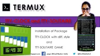 TERMUX - package TTY-CLOCK and TTY- Game | Package usage & Application