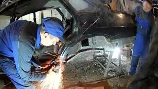 Спасение ВАЗика День12 (Приварил левый порог и арку)