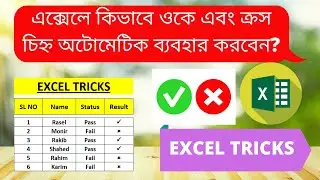 How  to Use Automatic OK & Cross Sign |এক্সেলে কিভাবে ওকে এবং ক্রস চিহ্ন অটোমেটিক ব্যবহার করবেন?
