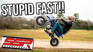 DRAG RACING THE NEW SSR 110! Out ran EVERYTHING!