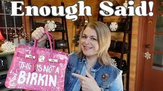 This is Not a Birkin Bag! (Hand Painted by Artist Anca Barbu)