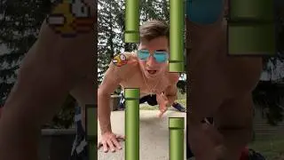 Flappy bird push-ups with one arm