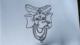 Ganesh drawing easy step by step || Ganpati Drawing || #ganeshchaturthi
