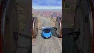 Cars 2 Giant Bollards #beamngdrive #beamng #beamngcrash