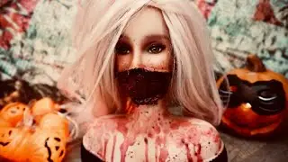 BARBiE MAKEup (HALLOween CRAFTs) #halloweendiy #halloweenedition #barbiedoll #makeupdiy
