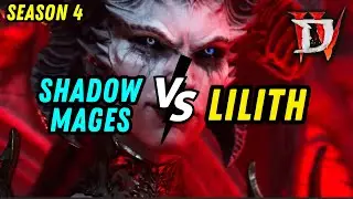 Diablo 4 Season 4 Necromancer Mages VS Uber Lilith (Full Fight)