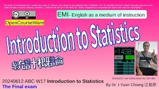 20240612 A W17 Introduction to Statistics--The Final exam