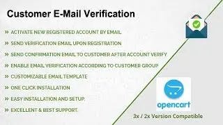 Customer E-Mail Verification for OpenCart 3x