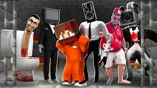 JE M'ÉCHAPPE DE LA PRISON DES SKIBIDI SUR MINECRAFT ! skibidi toilet, speakerman, skibidi cameraman