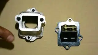 Review of the Yamaha Jog reed valve body for the Minsk motorcycle.