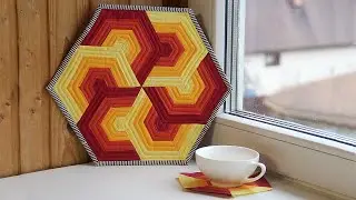 Как сшить? Да ЛЕГКО! Шью лоскутную салфетку из полос ткани (Часть 2)