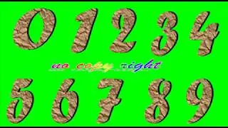 Animated Numbers Green Screen numbering