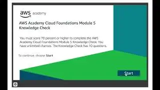 AWS Academy Cloud Foundation | Module 5 Knowledge Check Answer | 2024