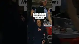 Caitlin Clark with a deep triple in her preseason debut 