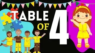Learn Multiplication - Table of 4 - Kids learning videos