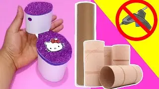 How to make Miniature Toilet for Barbie dolls | Toilet for Dollhouse