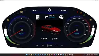 Sports car instrumental cluster using QT QML.  #qml  #qt #qtcreator