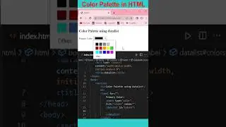 HTML5 tips - Color Palette using datalist 