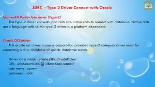Lesson - 10 : JDBC -  Type-2 Driver Connect with Oracle using JDBC