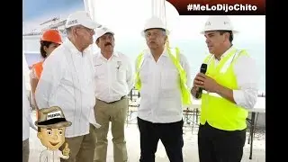 AMC,  AMLO, supervisión del  Puente de la Unidad, Carmen