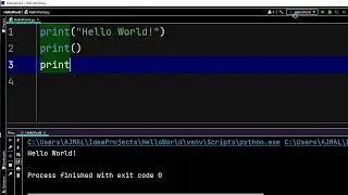 Printing function in python | rguments in python