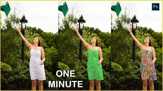 How To Change Dress Color in Photoshop CC | Change White to color | Dress Color Replacement 