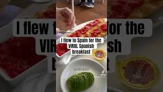 I flew to #spain for the #viral Spanish breakfast😳 #food #fastfood #breakfast #europe #european