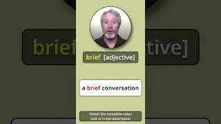 “BRIEF” (as an Adjective) - という単語を学びましょう！(形容詞として) #shorts