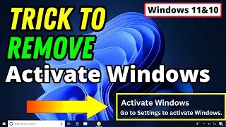 How To Remove Activate Windows 10 Watermark Permanently In 2024 || How To Activate Windows 11 & 10