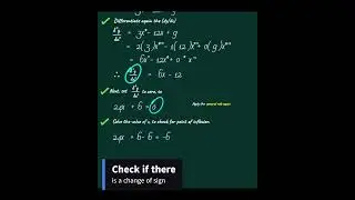 Inflection Points, Tangents and Normals in 50secs | Calculus Derivatives