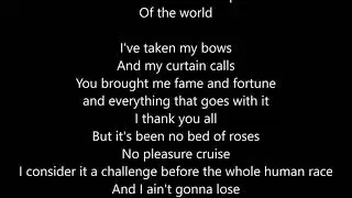 Queen - We Are The Champions - Lyrics Scrolling