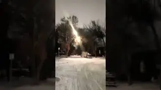 Trees Align The Winter Streets -@night