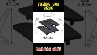 Elevate Your Suzuki's Interior with the Matte Black Suzuki Steering Logo