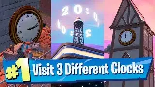 Visit different clocks (CHECK DESCRIPTION) - Fortnite Season 9 Week 8 Challenge 3 Clock Locations